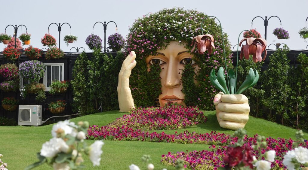 Flower displays at Dubai Miracle Garden